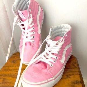 Authentic Pink Vans Hightop Sneakers